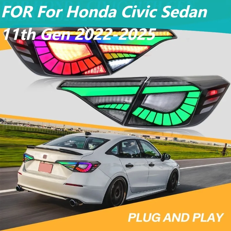 لهوندا سيفيك سيدان 11th Gen 2022-2025 RGB LED أضواء خلفية زوج #1