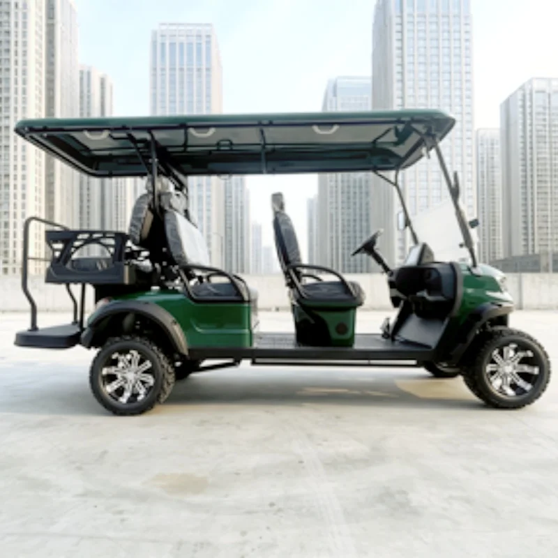 China Top Products Electric Golf Cart Supplier Premium Village Airport Transport With Seat With Headrest 14-Inch Off-Road Tires