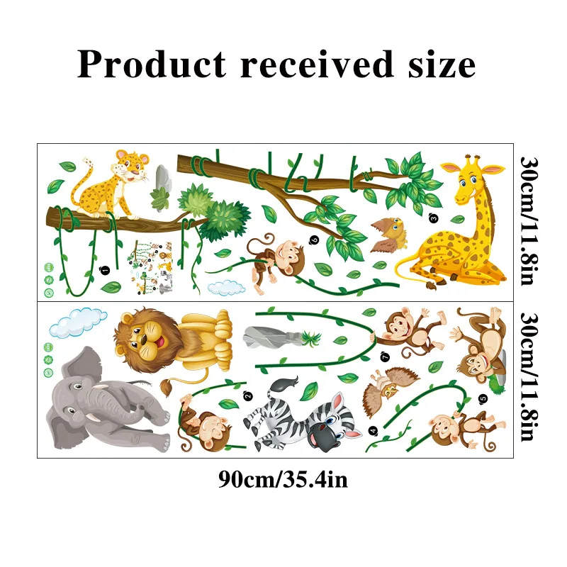 Наклейка на стену с изображением животных, украшение для детской спальни, милая наклейка для детской комнаты, декор для стены