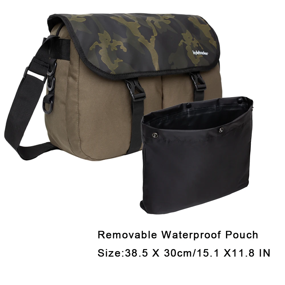 Kylebooker Trout Fishing Bag Fly Fishing Crossbody Shoulder Tackle Bag with Removable Waterproof Pouch