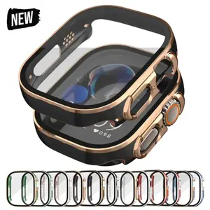 Bilashmart Glass+Case Apple Watch Ultra 3 2 49mm Screen Protector Frame Cover iWatch ultra 49 Tempered Protective 49MM Accessories