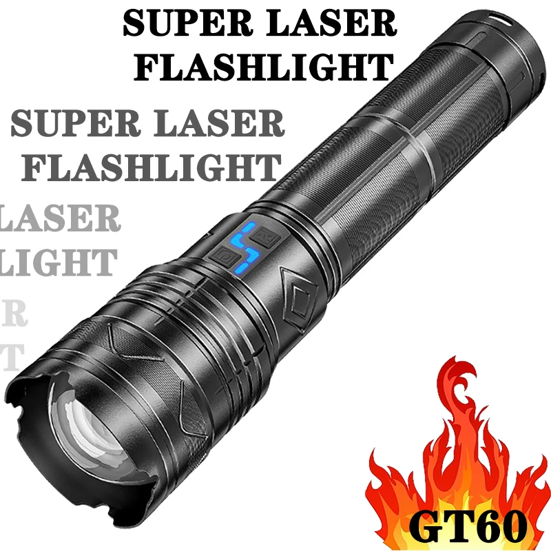 High Power Self Defense Flashlight Aluminum Camping Rechargeable Lamp Electric Teaser Ultra Powerful Defense LED Torch Lantern