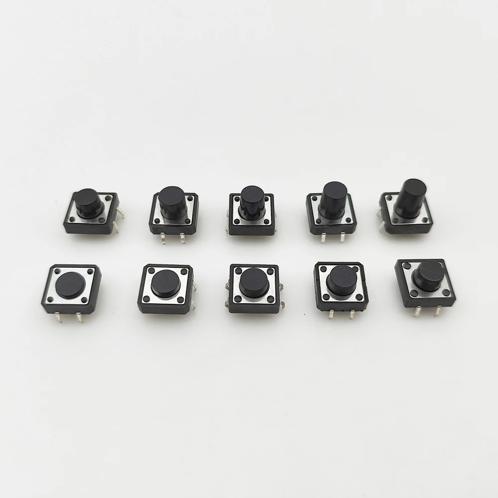 50 قطعة/صندوق PCB اللمس اللباقة مفتاح بـزر دفع DIP 4Pin التبديل الجزئي 12x12x4.3/5/6/6.5/7/8/9/10/11/12 مللي متر #5