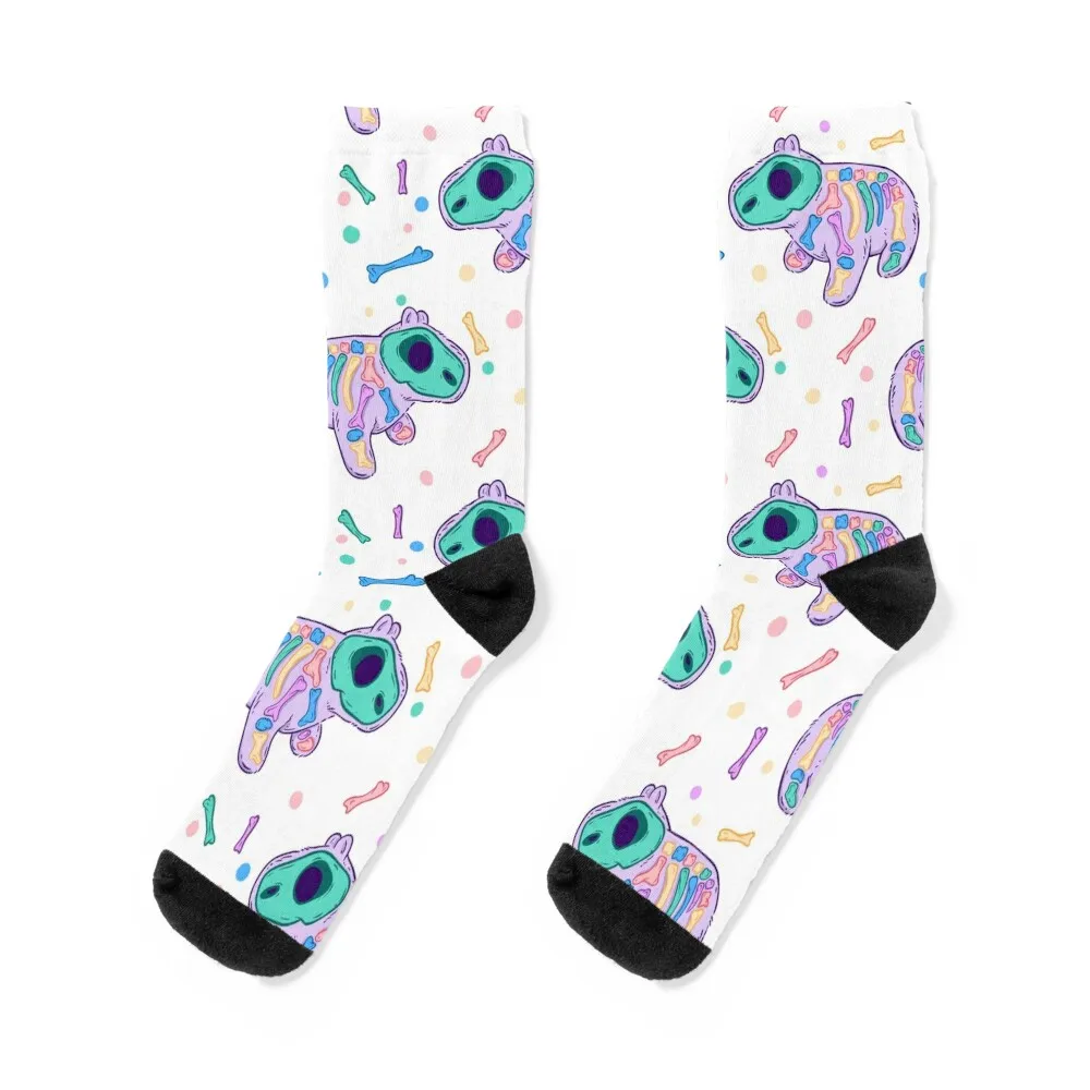 Skeleton capybara Socks halloween christmas stocking christmass gift Socks Women's Men's