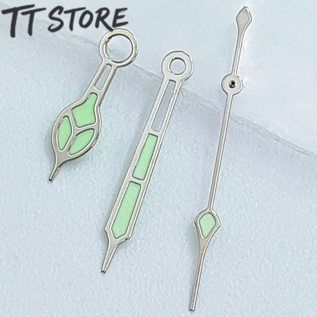 NH35 NH36 NH38 7S26 7S36 4R35 4R36 ساعة يد سوداء وردية ذهبية فضية أيدي ذهبية C3 أخضر مضيء #4