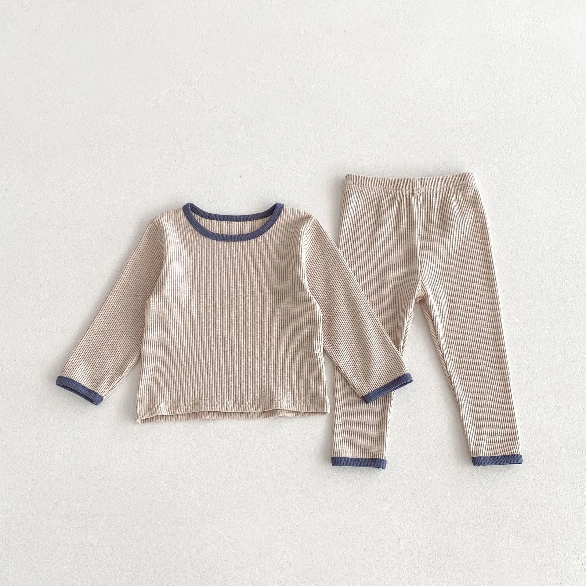 

Spring Autumn Korean Children's Clothing Homewear 2024 New Children's Matching Cotton Comfortable Two-piece Set Casual