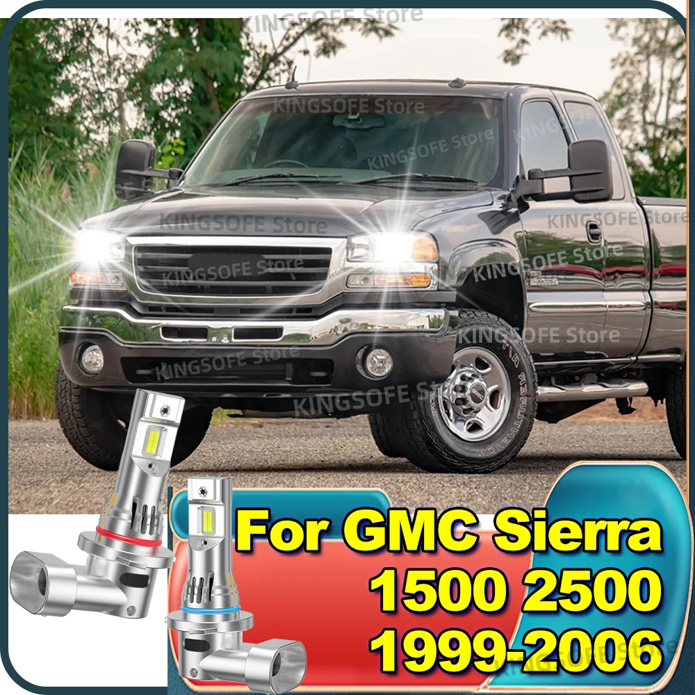 

2/4Pcs LED Lights 50000LM 6000K Headlight Bulb Plug&Play For GMC Sierra 1500 2500 1999-2006 2001 2002 2003 2004 2005
