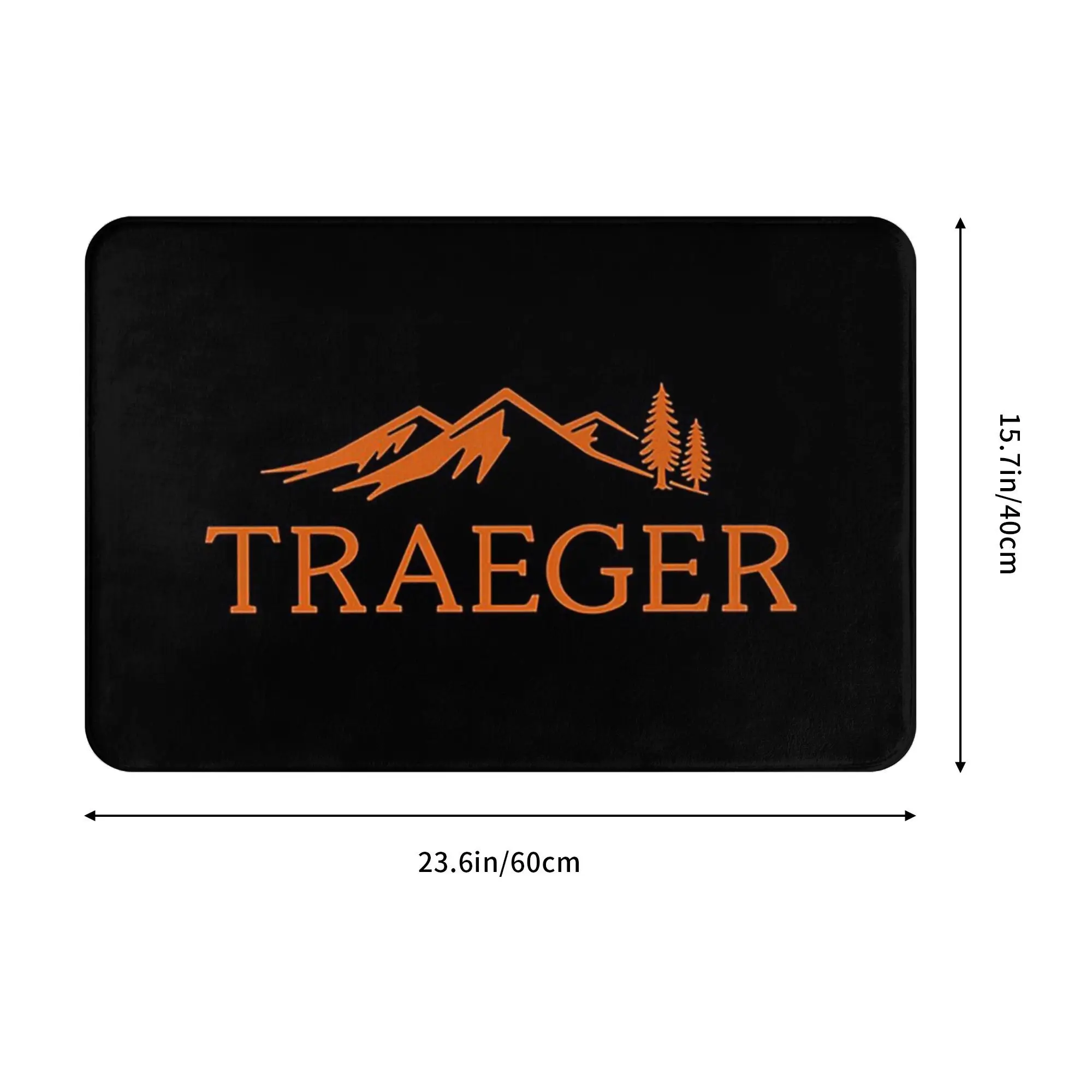 Flannel Non-slip mat Traeger Pellet Grill Smoke BBQ Doormat Floor Antiwear Carpet Rug for Kitchen Entrance Home Footpad Mats