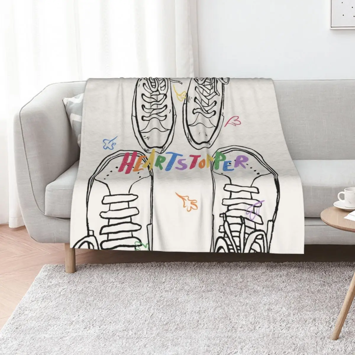 heartstopper, nick and charlie shoes Throw Blanket Warm Napping Blanket for Office Couch Bed