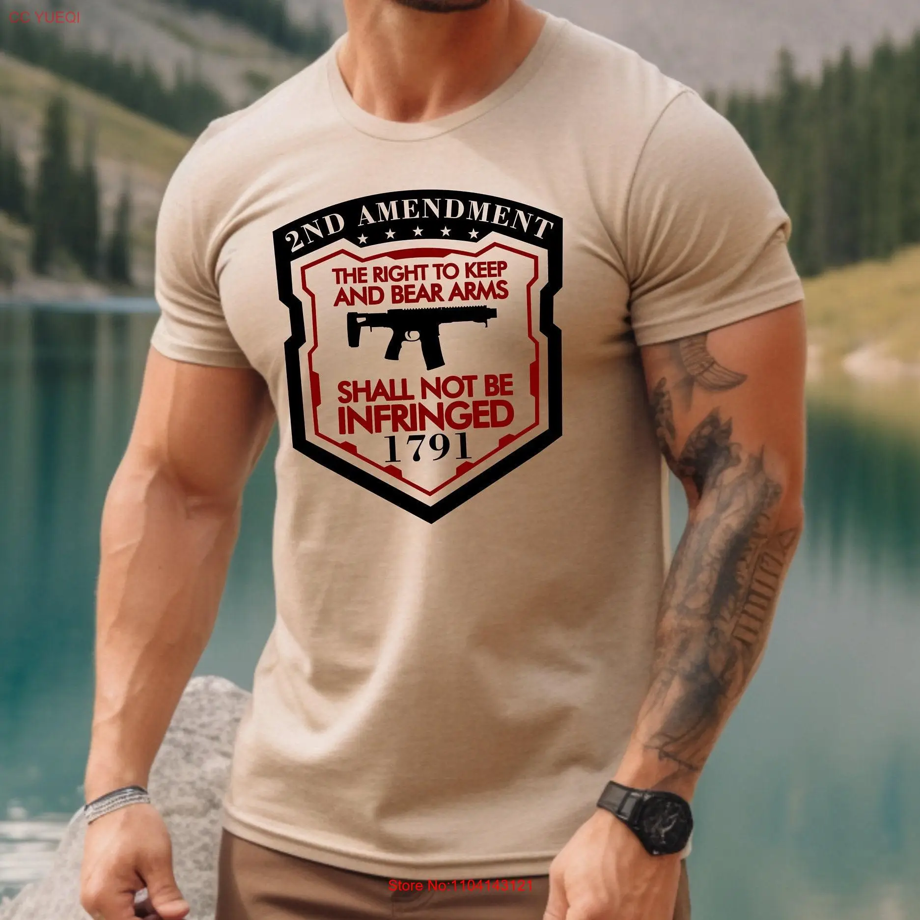 2nd AmendmenT T Shirt For Him Dont Tread on Me Gun Lover Enthusiast Veteran long or short sleeves