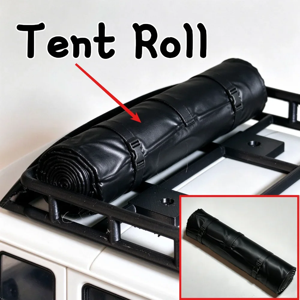 RC Crawler Upgrade Part for WPL C104 1/12 Scale Tent Canvas Roll Model custom size RC Mod Decorative Replacement Component