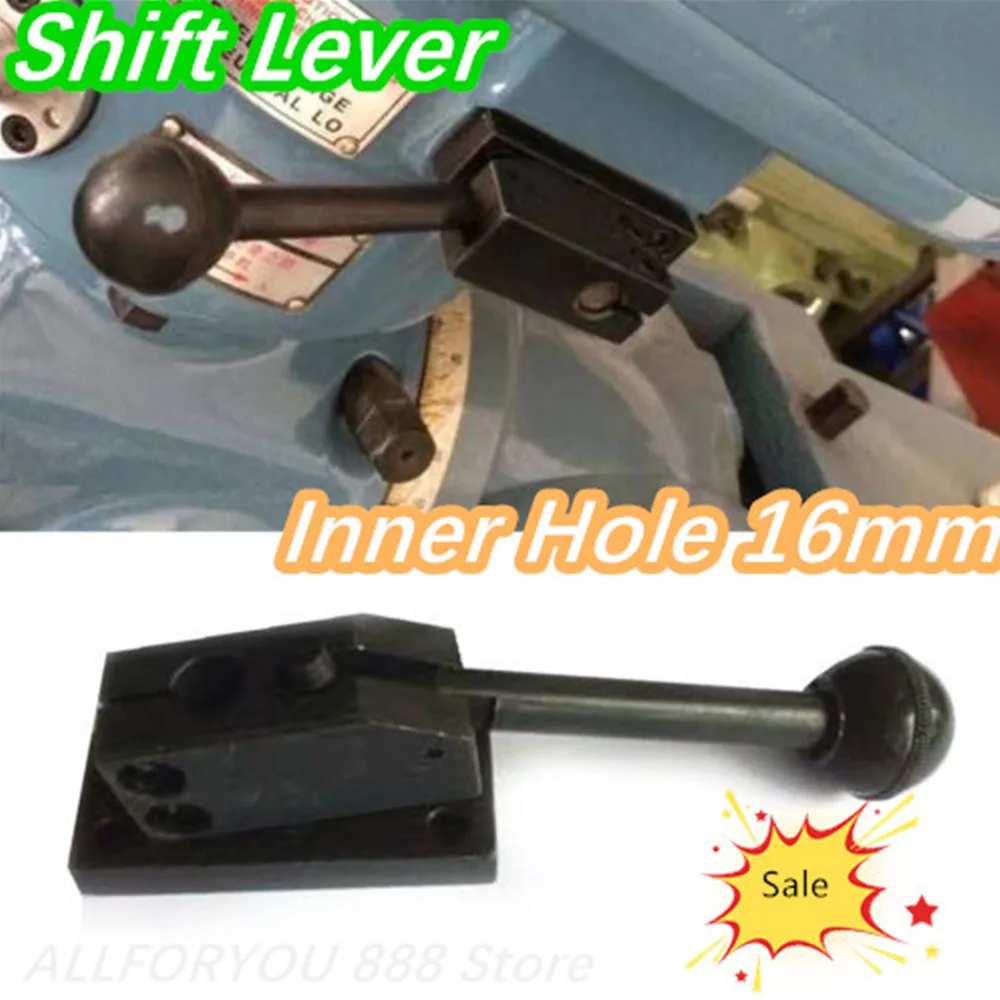 Black Milling Machine Vertical Mill Head Gear Shift Lever 16mm Speed Handle With Bracket Pad