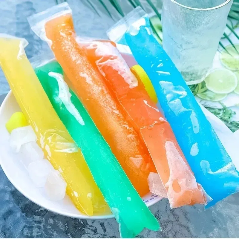 Disposable Ice Popsicle Bags DIY Ice Cream Fruit Juice Smoothies Yogurt Mold Bag Seal Packaging Bags Portable Kitchen Gadgets