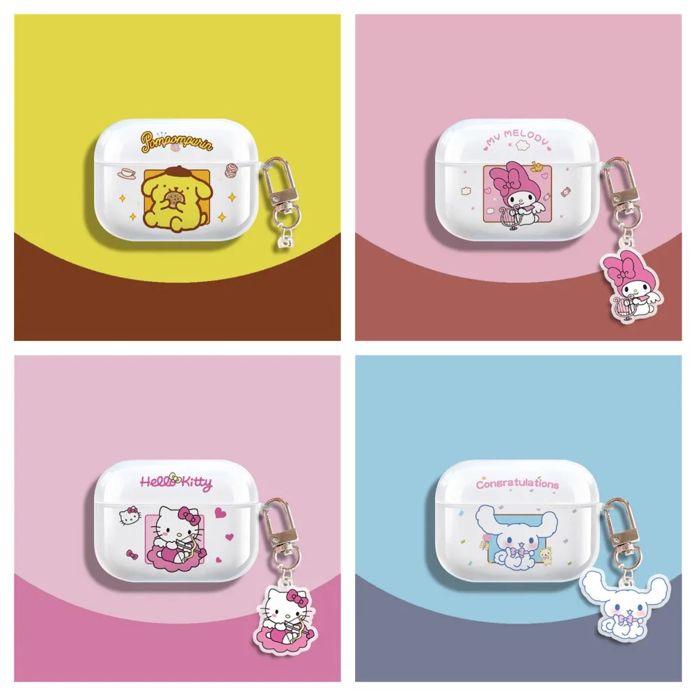 لطيف الكرتون أنيمي دور بوم بوم بورين غطاء سماعة الأذن ل Airpods برو سماعة سماعة رأس لاسلكية صندوق مع قلادة جميلة