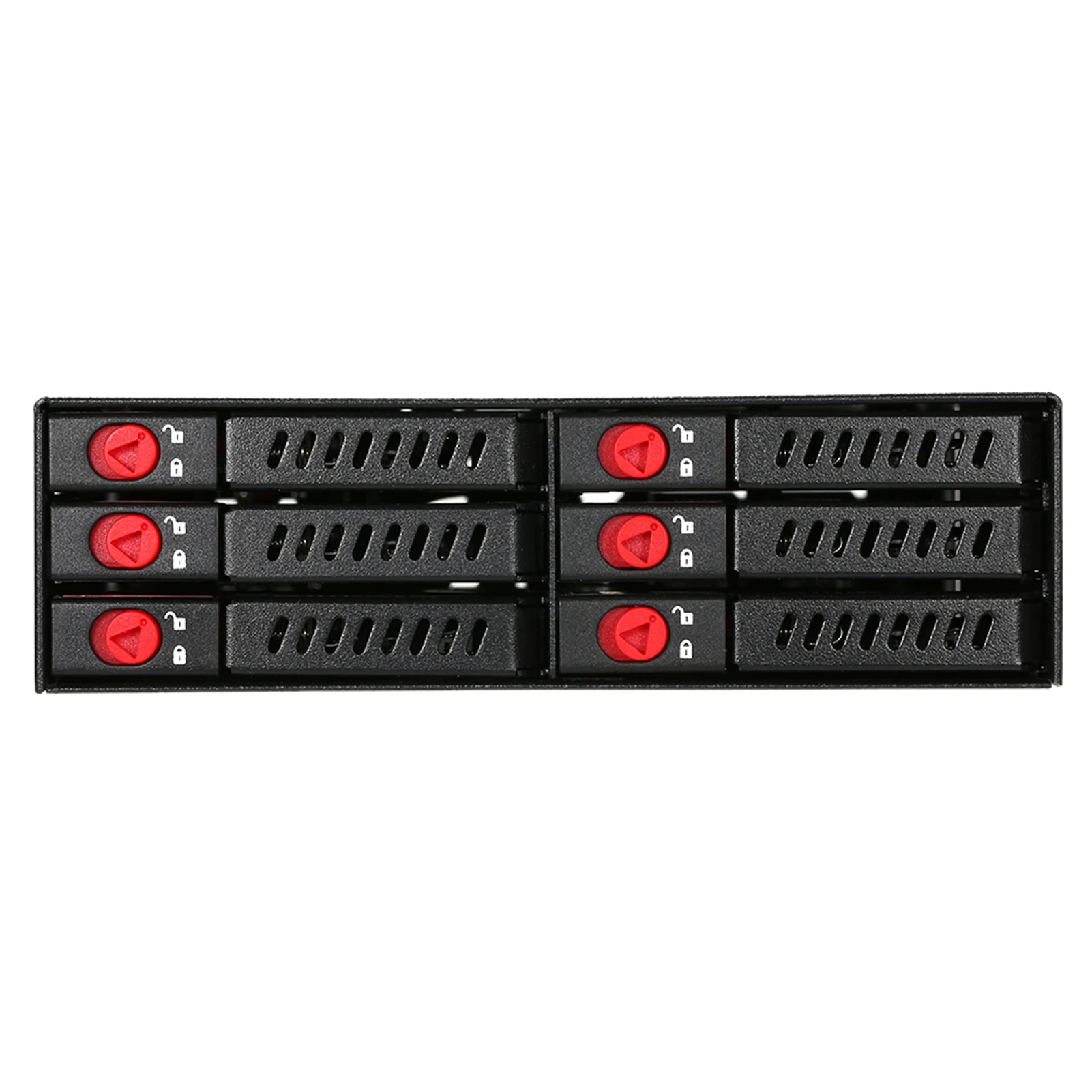 6 Bays Mobile Backplane Support 2.5'' SATA HDD SSD Hard Drive with Cooling Fan Locker Hot-swap 6Gbps Transmission  Mobile Rack