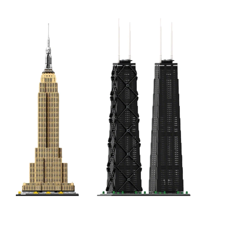 2191ピース シティストリートビュー ジョンセンター 1:800スケール MOC カスタマイズ モジュラービルディングブロック クリエイティブデザイン DIYおもちゃ 誕生日プレゼント