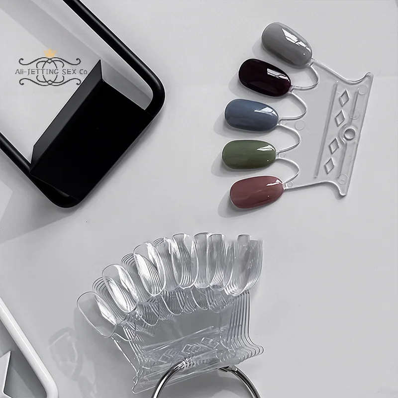 Présentoir de cartes de couleur pour faux ongles, modèle de vernis Gel en forme d'éventail, conseils d'art des ongles, support d'échantillon, Palette de pratique de vernis à ongles