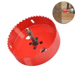 1PC 40-180mm Orange Large Handle Bimetallic Hole Opener Gypsum Board PVC Pipeline Plastic Iron Plate Metal Woodworking Drill Bit