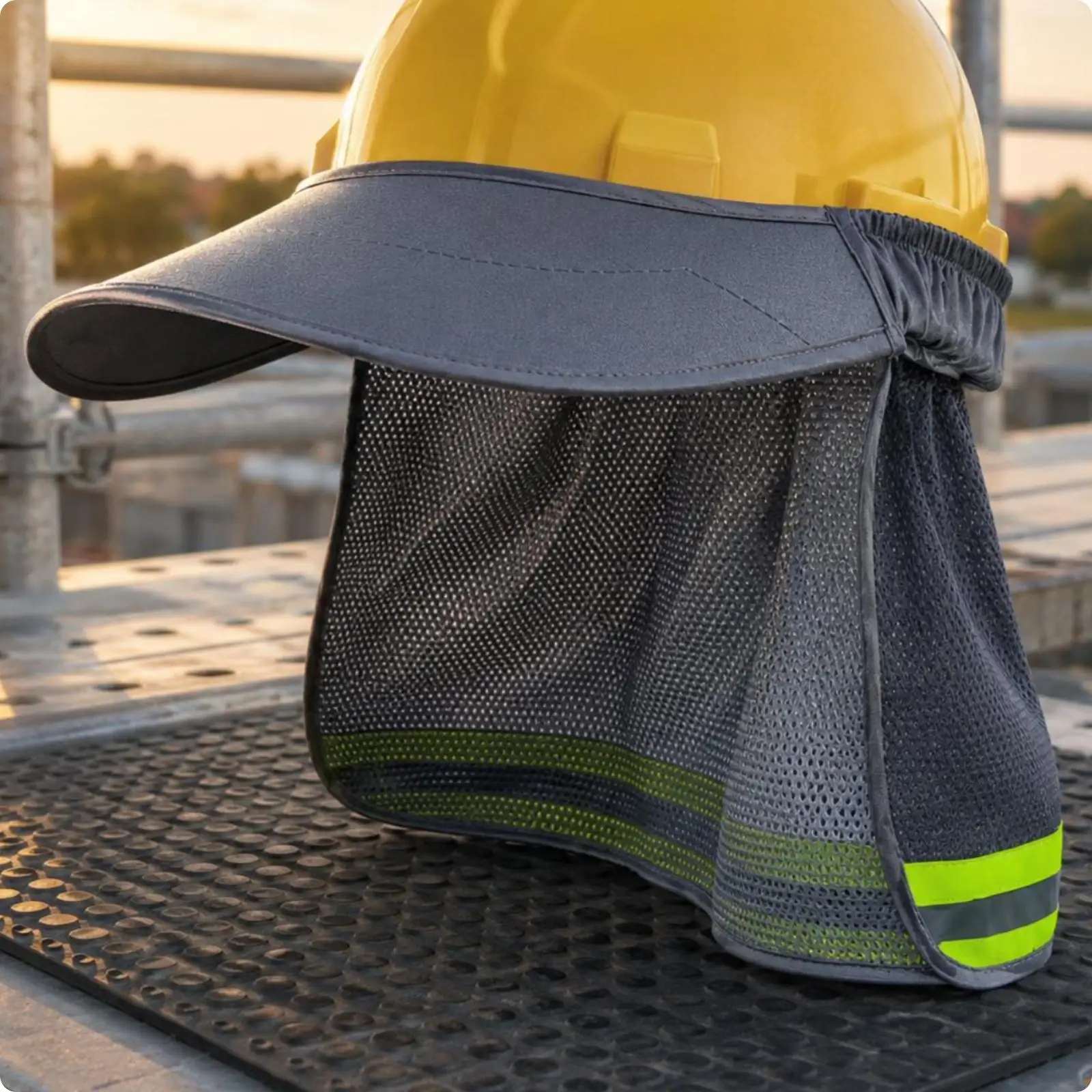 Hard Hat Neck Shade Wide Brim Construction Helmet Breathable Mesh Hard Hat for Outdoor Workers