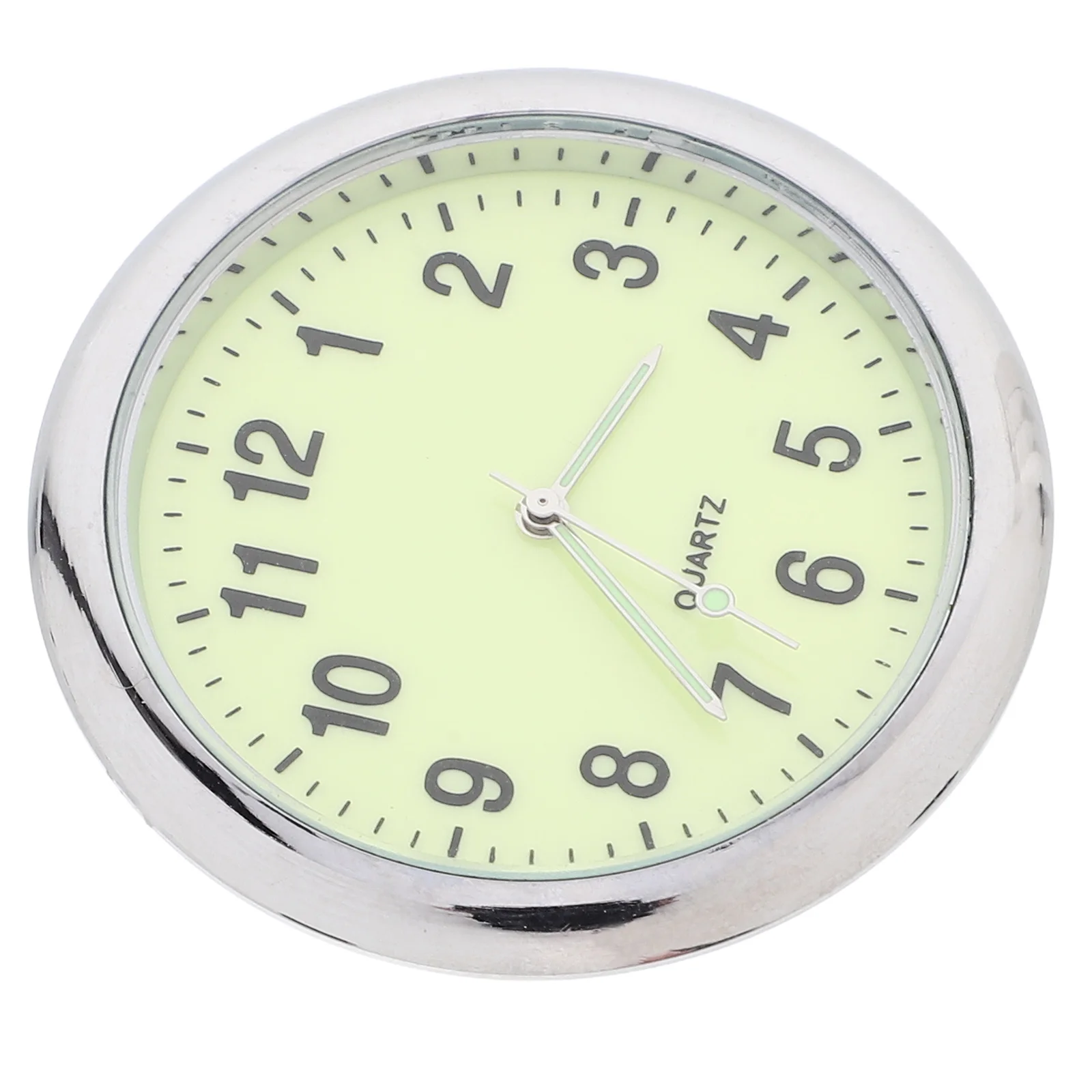 

Car Quartz Clock Silver Paste Dashboard Analog Automotive Clocks for Car Interior Tiny Clock Small Dash Clocks