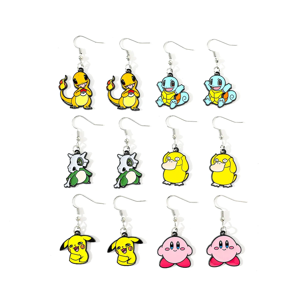 Kawaii Pokemon Anime Earrings Creative Sweet Cartoon Earrings Girls Birthday Party Jewelry Gifts