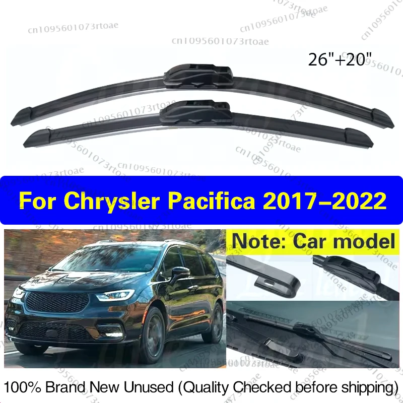 

2pcs For Chrysler Pacifica 2017 2018 2019 2020 2021 2022 Front Windshield Wiper Blades Windscreen Window Car Accessories 26"+20"