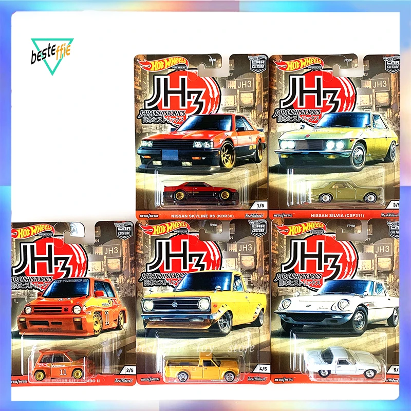 

Hot Wheels Car Culture Japanese History 3 Series Car Model Original Alloy Mazda Nissan Datsun Cars Model Boy Collection Toy Gift