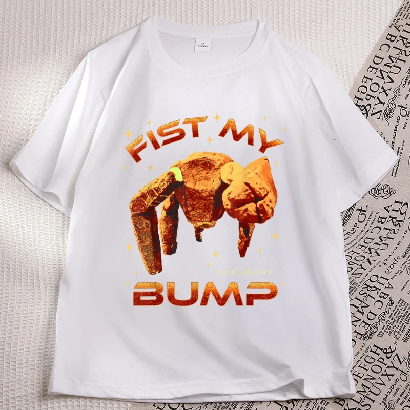 Fist My Bump Graphic T Shirts Project Hail Mary Comfort T-Shirt Men Women Casual Sci-Fi Book Merch Tshirt Comfortable Clothes