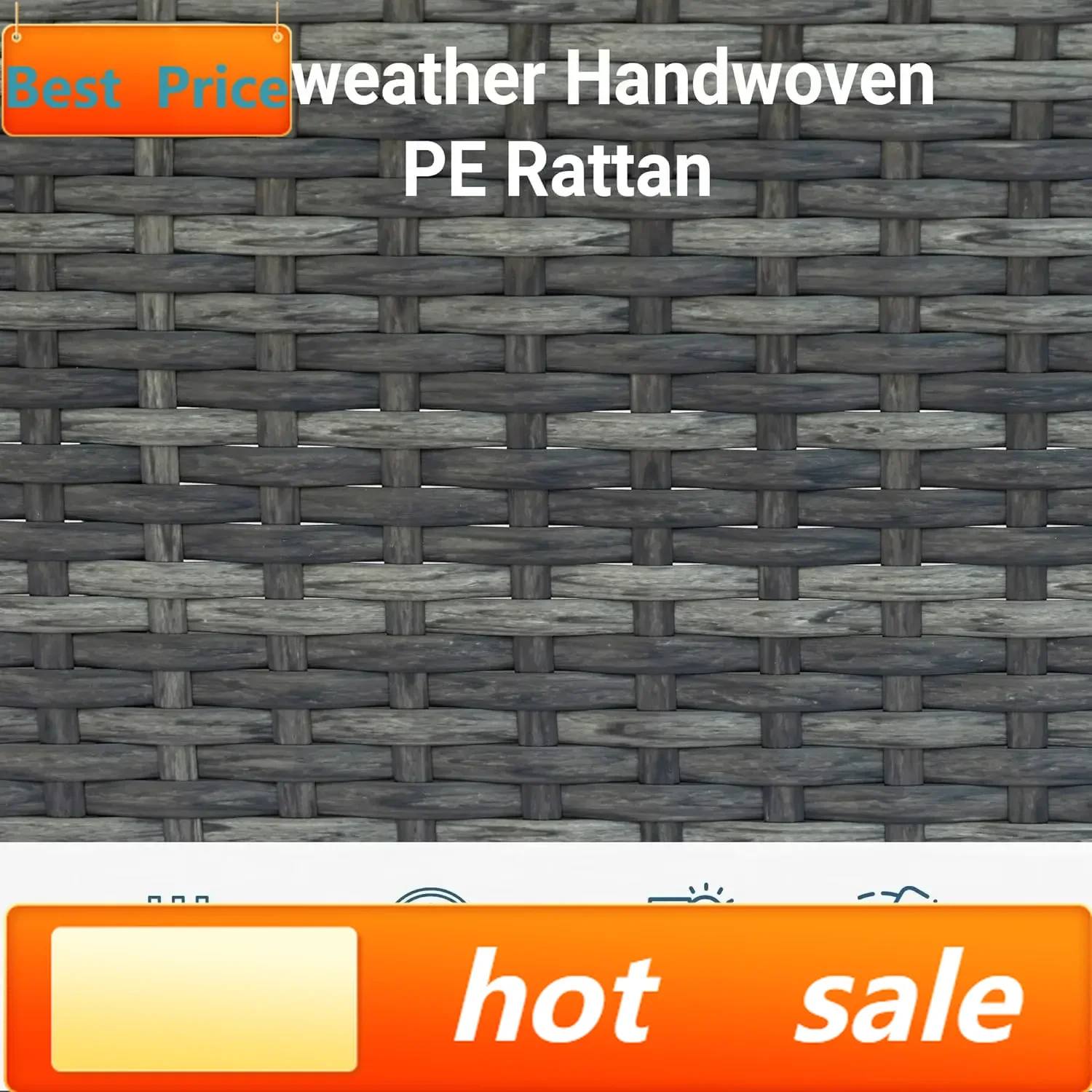 

Bestseller[New Arrival!]5-Pieces Outdoor Patio Furniture Set, All Weather Wicker Rattan Sectional Sofa, Patio Conversation Set w