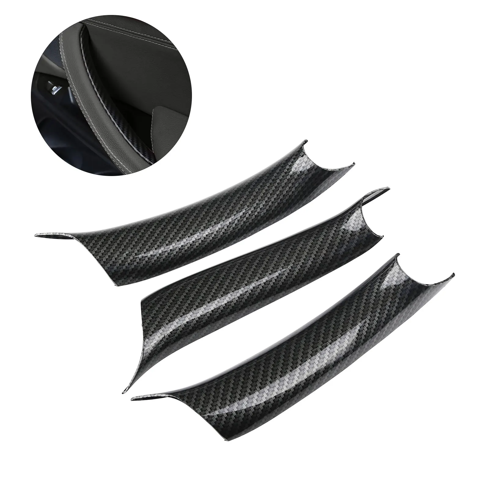 3 stücke Auto Innen türgriff Pull Cover Carbon Dekor für BMW X5 Serie F15 F85 2013-2017 F16 F86 2014-2018 Autozubehör