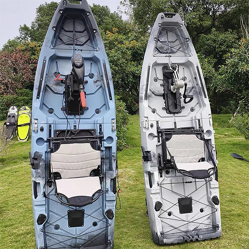 Kayak Modular con Pedales Eléctricos, Bote de Pesca de HDPE, Canoa Portátil Desmontable, Motorizada, Ligera, Duradera, con Accesorios