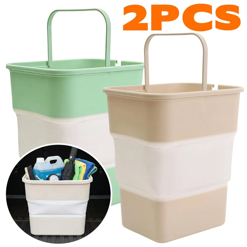 

Multifunctional Car Trash Can Foldable Portable Waterproof Storage Box Auto Garbage Bin Universal Vehicle Organizer Accessories