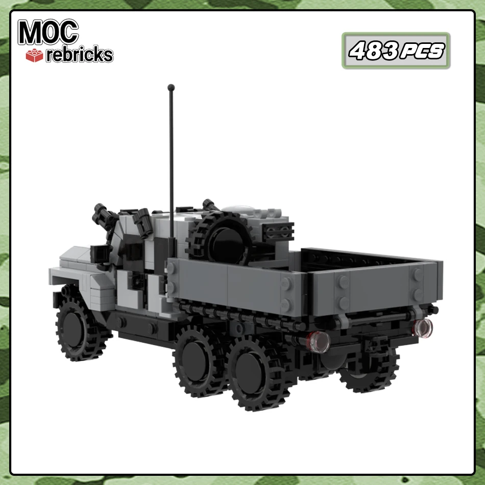 Hot Selling MTVR Truck Building Blocks Model Army Transport Equipment DIY Assembly Bricks Toy Set Children's Collected Gifts