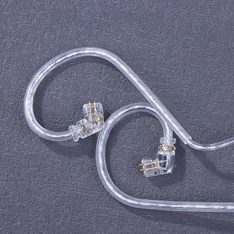 3.5MM 2-Pin KZ In-Ear Earphone Cables, Silver-Plated Upgrade Wire with Microphone, Replacement Headphone Cable