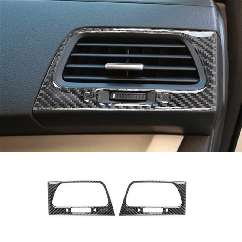 

2Pcs Car Side Air Condition Air Outlet Vent Frame Cover Trim Carbon Fiber Sticker For Honda CR-V 2012 2013 2014 2015 2016