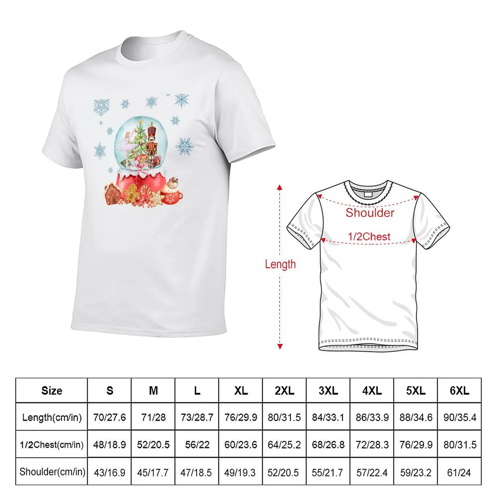 Snowball Nutcracker Ballerina Christmas T-Shirt vintage graphic tee custom t shirt mens graphic t-shirts