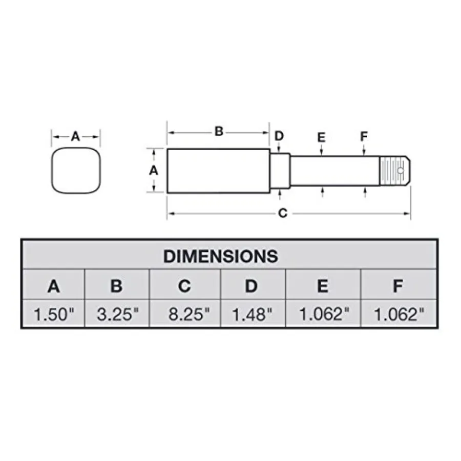 Paar 5 Bolzen auf 4-1/2 Zoll Nabenbaugruppe mit integrierten 2 quadratischen Lagern, 1 Zoll geraden Spindeln und Lagern für Hea