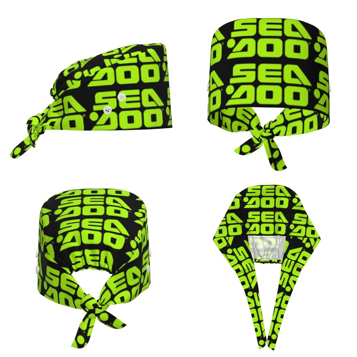 Gorro Quirúrgico Marino Sea Doo Team RXT BRT, Gorro de Trabajo para Médico, Gorro de Enfermería Unisex Ajustable para Dentista