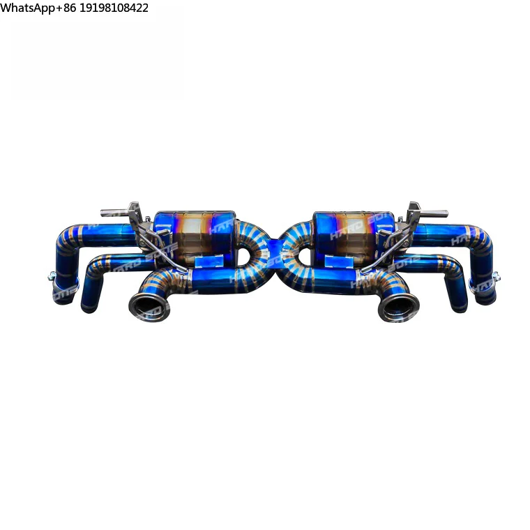 

For Audi R8 Titanium Valved Sport Exhaust System Titanium Exhaust Pipes for V10 Logo Model Car