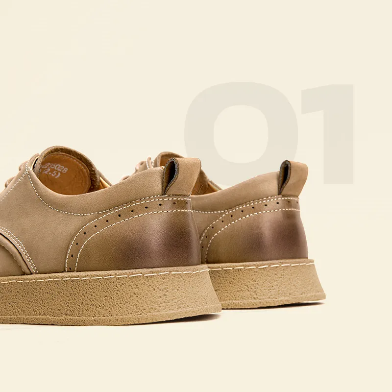 Zapatos Golden Camel para hombre, zapatos Retro informales de negocios, zapatos de cuero cómodos de fondo suave transpirables para hombre, otoño 2022