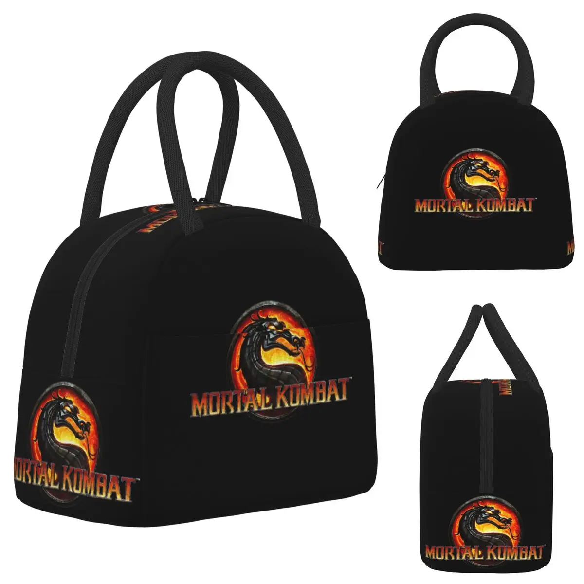 Bolsa térmica com logotipo Mortal Kombat para mulheres, bolsa térmica para escritório, caixa térmica para alimentos, recipiente à prova de vazamento