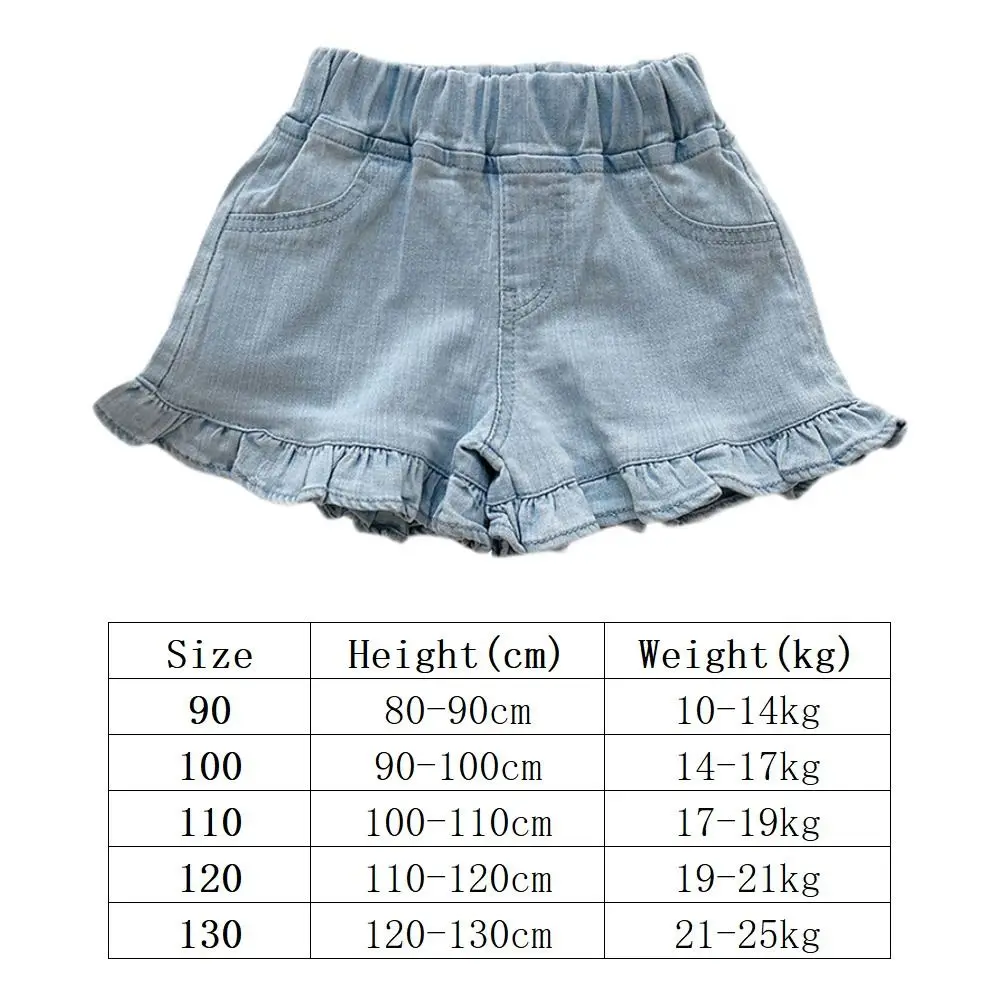 شورت جينز غير رسمي للفتيات ، سروال أطفال ، حافة فطر ناعم ، جينز قصير للأطفال ، نسخة كورية عصرية ، 1 * ، الصيف