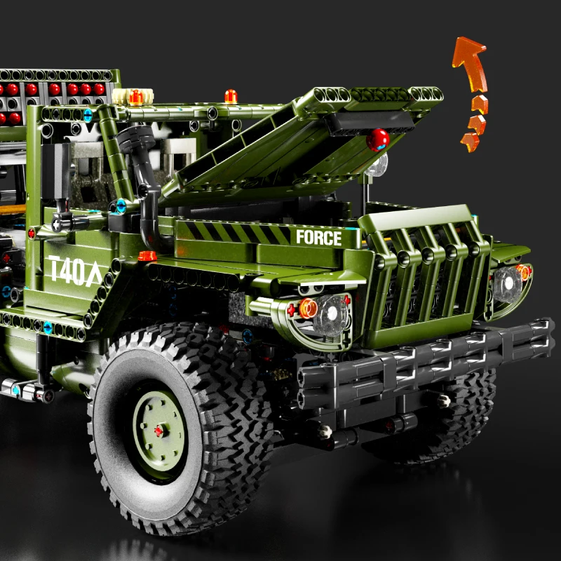 Military Rocket Launcher Vehicle Building Blocks Diy War Armed Rocket Truck Armored Car Model Bricks Toys For Kids Holiday Gifts