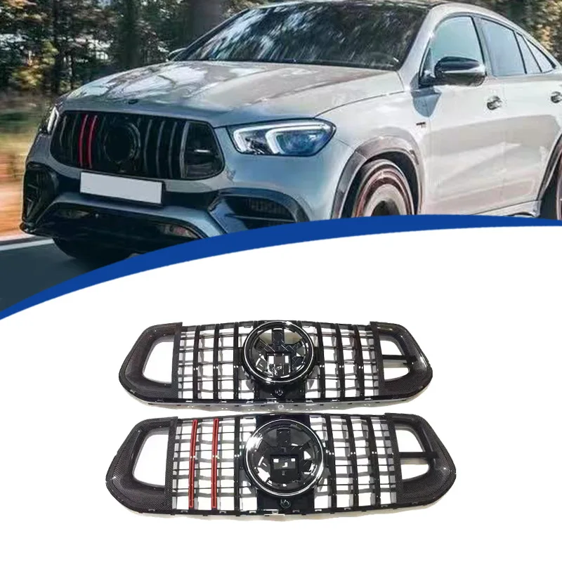 ل 2020-2022 مرسيدس بنز GLE W167 الرياضة تعديل برابوس نمط غطاء مصبغة سباق شبكة طقم الجسم OEM استبدال