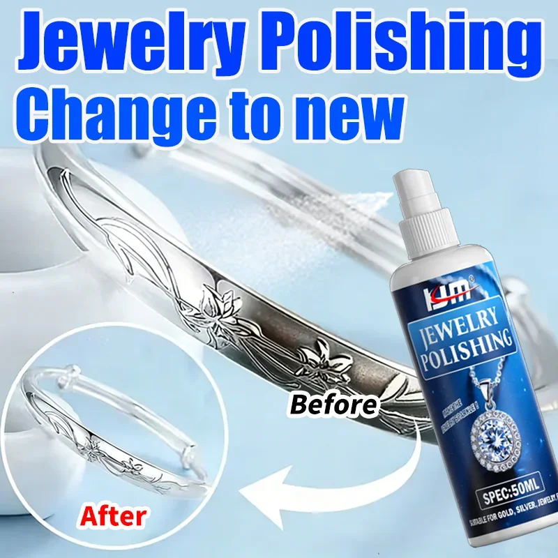 

KJM All-in-One Non-Toxic Jewelry Cleaner Instant Shine Polishing Spray for Gold Silver Diamonds Watches - Jewelry Care Solution