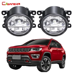 2 Pieces Car External LED Fog Light Assembly For Jeep Compass MP 2017 2018 2019 30W 6000LM Fog Daytime Running Lamp DRL Styling