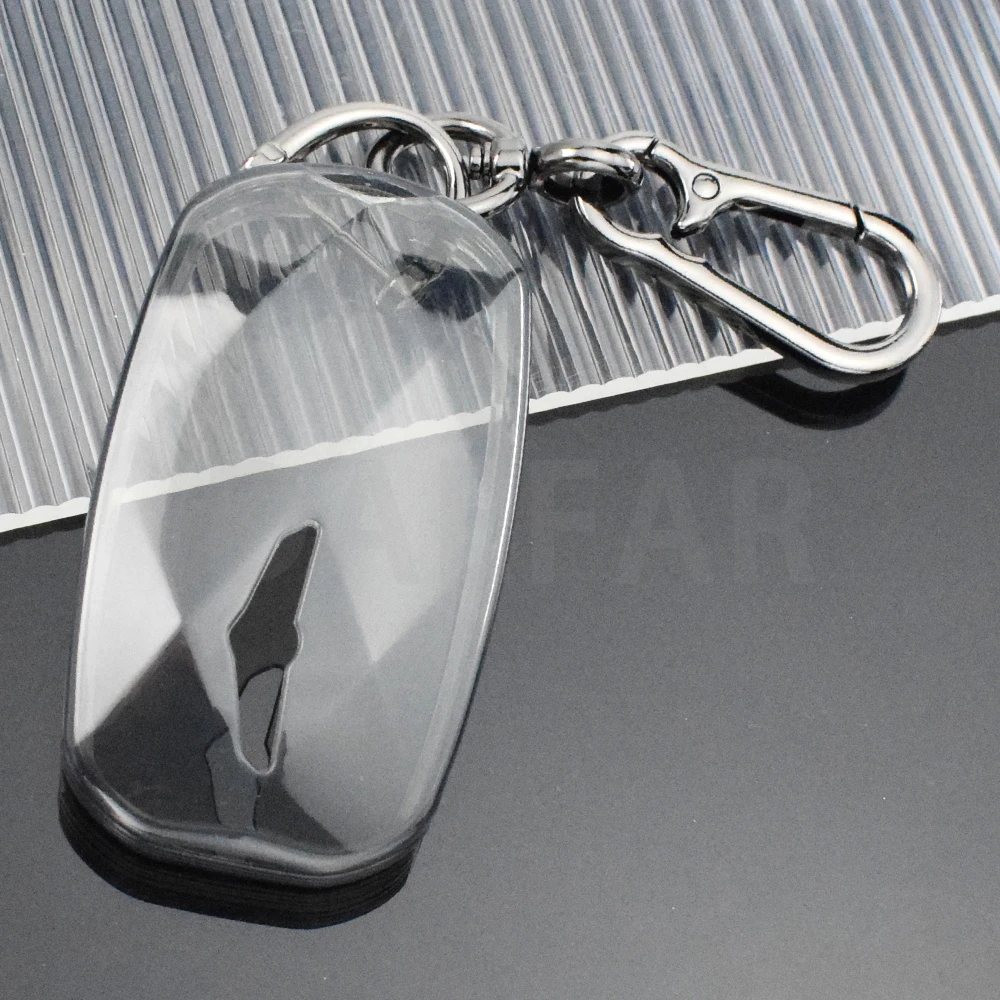Transparent Car Key Case Cover Auto Shell Fob Holder for Hyundai Genesis GV60 GV90 G90 G70 G80 EQ900 Protector Accessories