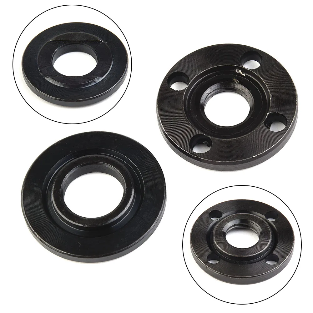 M14 Thread Replacement Angle Grinder Inner Outer Flange Nut Set Tools For 14mm Spindle Thread Pin-drive Holes At 30mm Spacing