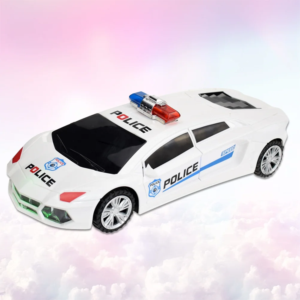 Music Effect Toy Car Police Electric Simulation for Kids Cool Lighting Rear Cover