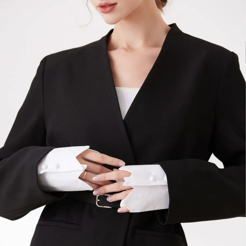 Picture 5: Elegant Polyester Detachable Lace Sleeves Lace White Floral Embroidery Cuffs Fake Arm Sleeves Women